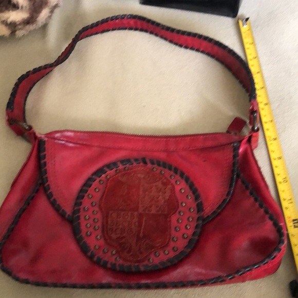 BCBG *COLLECTORS*handbag in RED with Black trim. - Picture 3 of 15